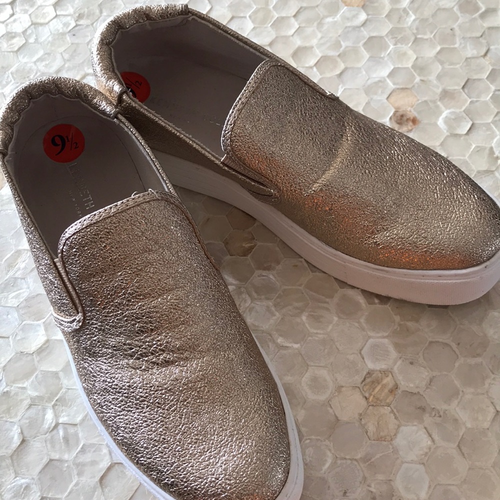 Kenneth Cole 2” shimmer slip on sneakers